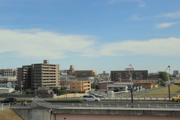 Desde Ventana Vista Desde Tren Velocidad Japón — Foto de Stock