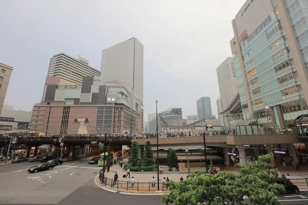 Osaka Train Station Belvárosi Felhőkarcoló — Stock Fotó