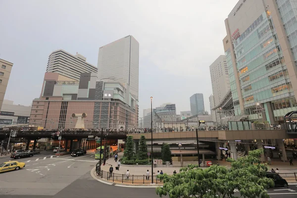 Estación Tren Osaka Rascacielos Del Centro — Foto de Stock