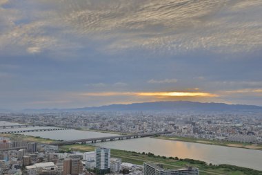 Umeda gökyüzü bina Osaka city Japonya manzaraları