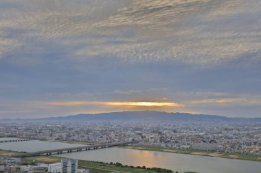 Umeda gökyüzü bina Osaka city Japonya manzaraları