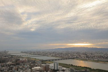 Umeda gökyüzü bina Osaka city Japonya manzaraları
