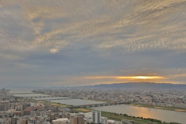 Umeda gökyüzü bina Osaka city Japonya manzaraları