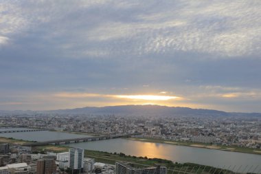 Umeda gökyüzü bina Osaka city Japonya manzaraları