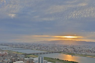 Umeda gökyüzü bina Osaka city Japonya manzaraları