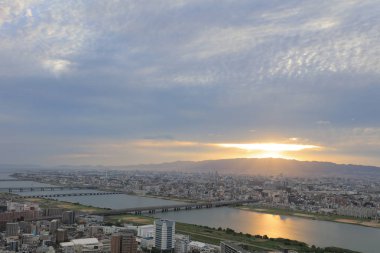 Umeda gökyüzü bina Osaka city Japonya manzaraları