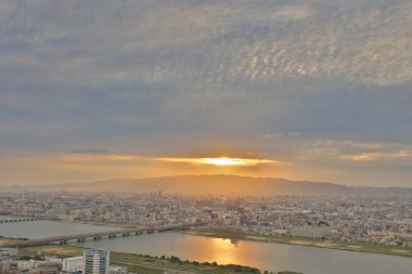 Umeda gökyüzü bina Osaka city Japonya manzaraları