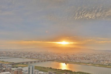 Umeda gökyüzü bina Osaka city Japonya manzaraları