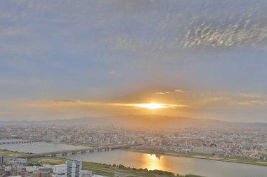 Umeda gökyüzü bina Osaka city Japonya manzaraları