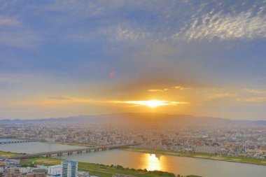 Umeda gökyüzü bina Osaka city Japonya manzaraları