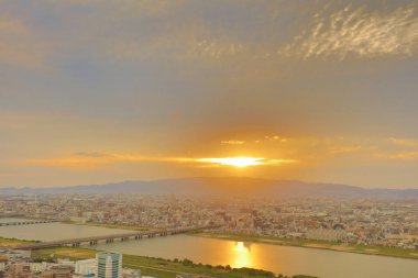 Umeda gökyüzü bina Osaka city Japonya manzaraları