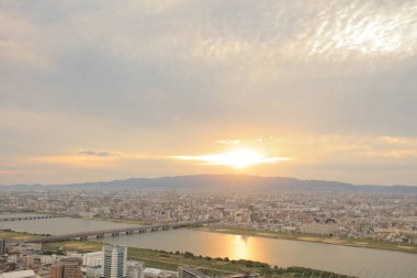 Umeda gökyüzü bina Osaka city Japonya manzaraları