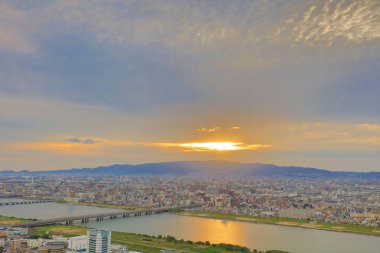 Umeda gökyüzü bina Osaka city Japonya manzaraları