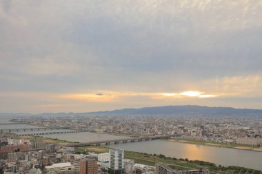 Umeda gökyüzü bina Osaka city Japonya manzaraları