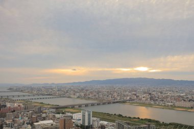 Umeda gökyüzü bina Osaka city Japonya manzaraları