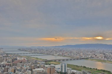 Umeda gökyüzü bina Osaka city Japonya manzaraları