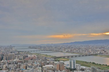 Umeda gökyüzü bina Osaka city Japonya manzaraları