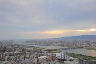 Umeda gökyüzü bina Osaka city Japonya manzaraları