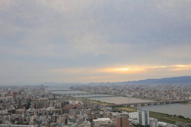 Umeda gökyüzü bina Osaka city Japonya manzaraları