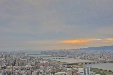 Umeda gökyüzü bina Osaka city Japonya manzaraları