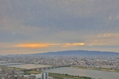 Umeda gökyüzü bina Osaka city Japonya manzaraları