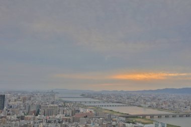 Umeda gökyüzü bina Osaka city Japonya manzaraları