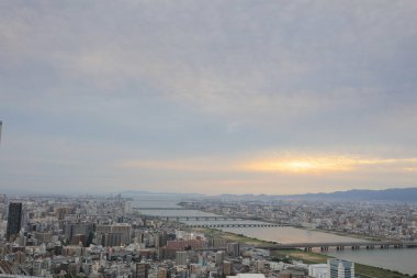 Umeda gökyüzü bina Osaka city Japonya manzaraları