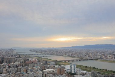 Umeda gökyüzü bina Osaka city Japonya manzaraları