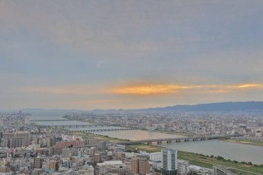 Umeda gökyüzü bina Osaka city Japonya manzaraları