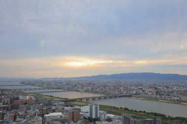 Umeda gökyüzü bina Osaka city Japonya manzaraları