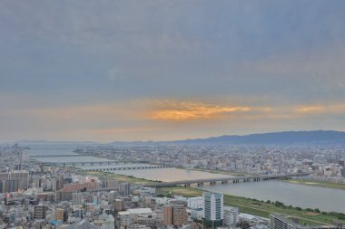 Umeda gökyüzü bina Osaka city Japonya manzaraları