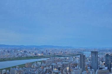 Umeda gökyüzü bina Osaka city Japonya manzaraları