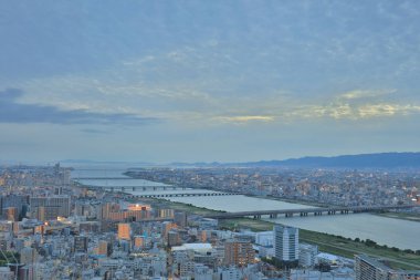 Umeda gökyüzü bina Osaka city Japonya manzaraları