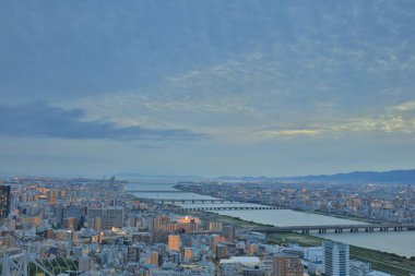 Umeda gökyüzü bina Osaka city Japonya manzaraları