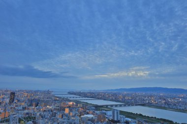 Umeda gökyüzü bina Osaka city Japonya manzaraları