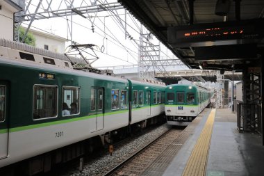 Japonya şehir Kyoto demiryolu Syatem