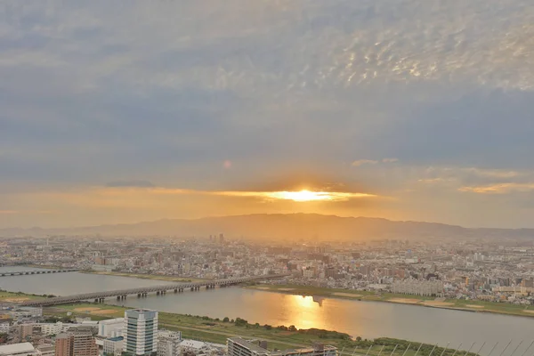 Utsikt Från Umeda Sky Building Osaka City Japan — Stockfoto