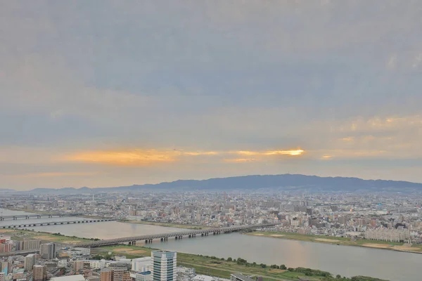 Utsikt Från Umeda Sky Building Osaka City Japan — Stockfoto
