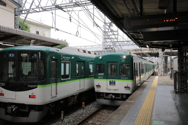 日本城市京都的铁路系统 — 图库照片