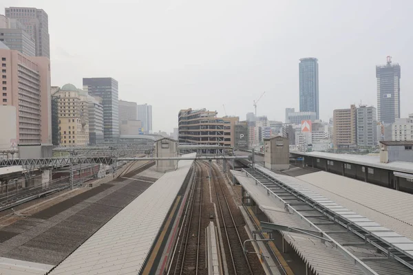 Una Estación Muy Concurrida Osaka Japón — Foto de Stock
