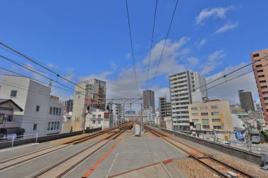 Osaka Loop hattı tramvay pencereden görüntüleme