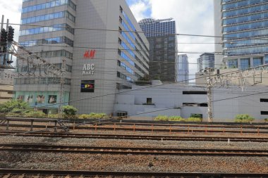 Osaka Loop hattı tramvay pencereden görüntüleme