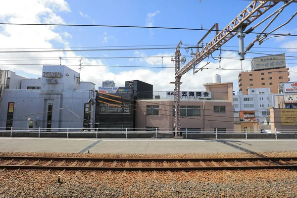 Osaka Loop hattı tramvay pencereden görüntüleme