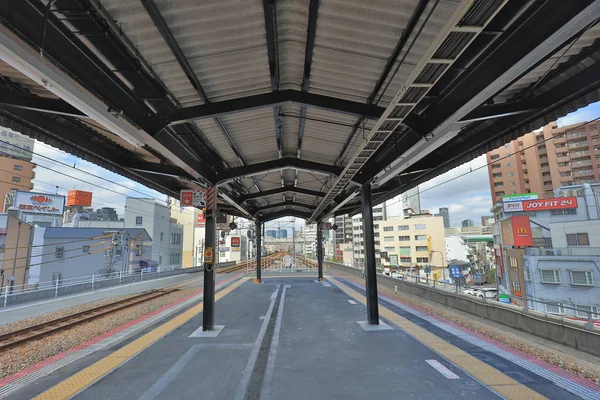 Nézd Osaka Hurok Vonal Villamos Ablakon — Stock Fotó
