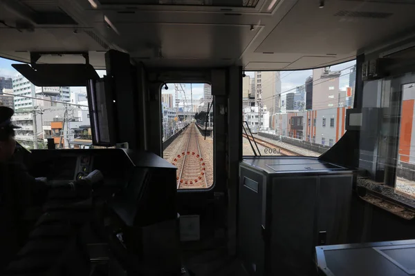 View Tram Window Osaka Loop Line — Stock Photo, Image