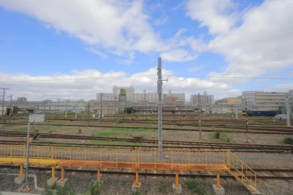 Blick Durch Das Straßenbahnfenster Der Osaka Schleife — Stockfoto