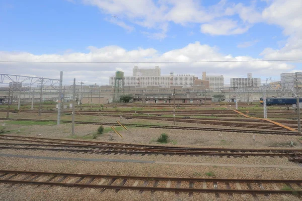 Osaka Loop Hattı Tramvay Pencereden Görüntüleme — Stok fotoğraf