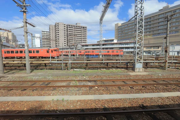 Serviço Trem Local Empresa Ferroviária Oeste Japão — Fotografia de Stock