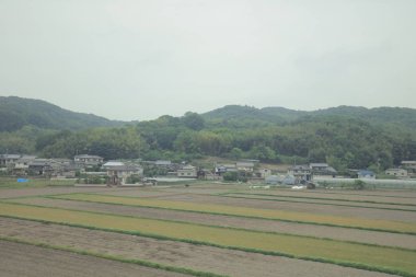 Japonya tramvay pencereden görüntüleme