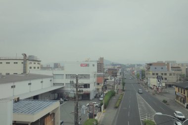 Japonya tramvay pencereden görüntüleme